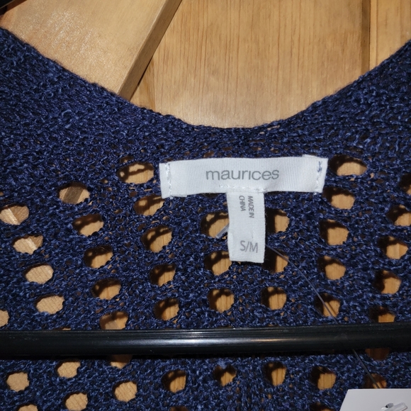 Maurices Americana Star Dolman Open Knit Cardigan Sweater Womens Size S/M - Picture 3 of 9